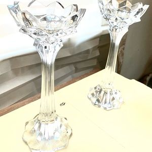 Vintage crystal candle stick holders
